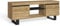 Skraut Home - Mobile TV Mod.Naturale ''Rovere/Nero'', 2 ante e 2 alloggi, Soggiorno-soggiorno, 140 x 40 x 53 cm