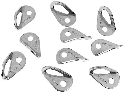 Perfeclan 10pcs Escalade Boulon d'ancrage Cintre Plaque d'ancrage Crochet matériel 25kN M10 Extension Clou Boulon Cintre pour assurage Voyage Piton Sports de