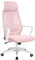 TRISENS Bürostuhl mit Lordosenstütze im Netzstoff-Design Schreibtischstuhl mit Wippfunktion ergonomischer Drehstuhl mit Einer verstellbaren atmungsaktiven Rückenlehne, Farbe:Weiß/Rosa