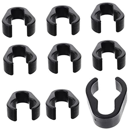 ABOOFAN 10pcs Plastic Mic Cable Clips 15mm Mic Stand Cable Clamps Organizer for Microphone Accessories Home Studio Use