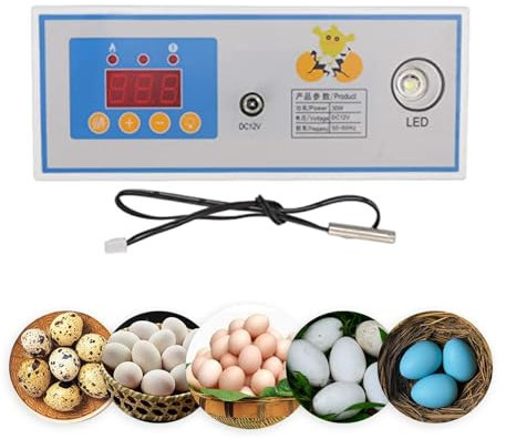 Topyond Intelligent Incubator Thermostat,Automatic Egg Incubator Controller Thermostat for Egg Incubation,with Automatic Temperature Control,Improve Hatching