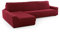 SOFASKINS® super elastischer Chaise Longue überzug, Sofabezug Linke Lange Armlehne, Sofa überzug atmungsaktiv, bequem und langlebig, Kompatible Abmessungen des Sofas (210-340 cm), Farbe Bordeaux