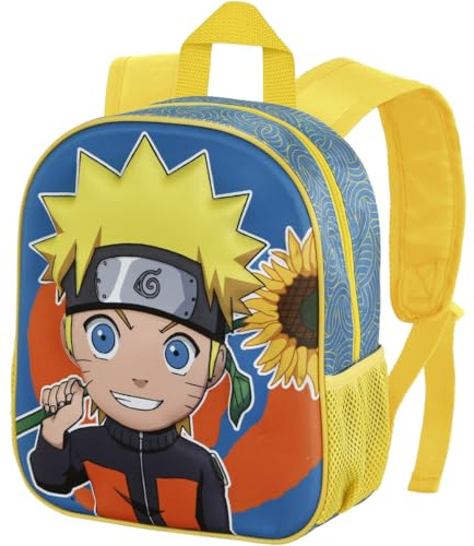 Naruto-Mochila 3D Pequeña, 26 x 31 cm, Capacidad 8.5 L, Multicolor Peace