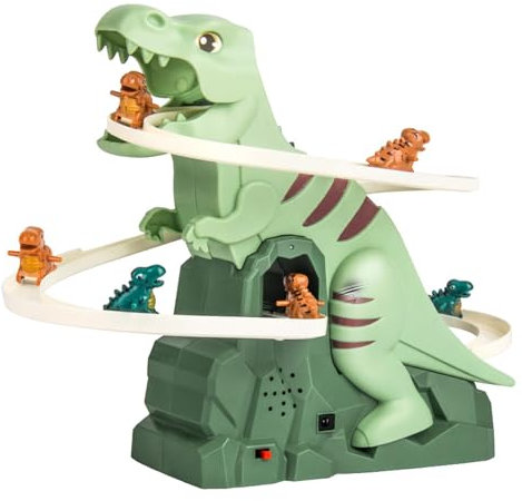 Taekooki Dino Slide, Dino Climbing Slide Toy with Lights and Music, Dinosaur Roller Coaster Toy, New Dino Slide Toy, Dinosaur Climbing Slide Toy for Toddler and Kids
