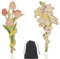 KSJEHW 2 Stücke Damen Brosche, Emaille Anstecknadel, für Hochzeit Modeaccessoires, Blumenfest(Lilien, Tulpen, mit Samtbeutel