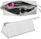 Newthinking PU Leather Hair Dryer Storage Bag Compatible Hair Dryer Carrying Bag Waterproof, Portable Travel Hairdryer Case Bags (White)