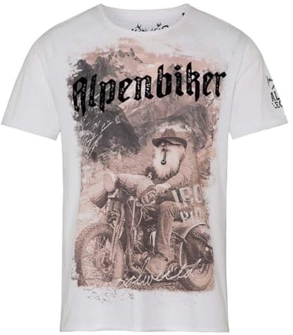 Hangowear T-Shirt Yogi weiß Kurzarm, Gr.XXL Herren