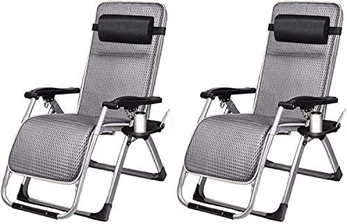 Leichte Sonnenliege, faltbare Gartenstühle, 2er-Set, klappbare Sonnenliege, Liegestühle, Zero-Gravity-Stühle, einfacher verstärkter Lazy Chair für Garten und Outdoor, Camping, klappbarer Liegestu