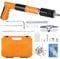 5 Gears Manual Steel Nails Gun Tool with 100 Round Nails, Concrete Nail Gun, Mini Portable Nail Shooting Machine with Safety Glasses, for Cement Wall, Household, Meatalworking