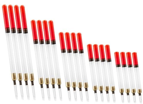 Luckious 20pcs Fishing Float Set - 5 Sizes of Fishing Bait Floats, Fishing Bait Accessories, Multi-purpose Fishing Tackle Accessories for Still and Running Water (11cm & 13cm & 15cm & 17cm & 19cm)