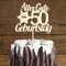 DazzJoy Holz Tortendeko 50. Geburtstag Mann Frau, Happy 50th Birthday Kuchendeko, Kuchen Topper Alles Gute zum 50 Jahre, Cake Topper für Frauen Männer 4mm Dick
