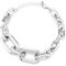 COOLSTEELANDBEYOND Schwere Silber Schwere Kette Halskette, Große Statement Halskette mit Übergröße Gliederkette, Hip Hop Punk