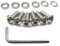 Generisch Motorrad Edelstahl Derby Cover Schraube Bolzen & Scheiben Kompatibel mit Harley Touring Dyna Softail Sportster XL883 1200
