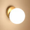 Comely Moderne Wandlampe E27, Dekorative Wandleuchte aus Glas und Metall in Antik-Gold, Design Wandlampe Beleuchtung für Flur, Schlafzimmer und Treppenhaus