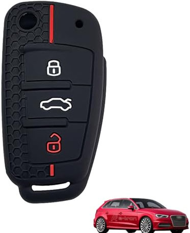 GVSS Protection Coque Clé pour Audi Q3 A1 A4 A6 LA2 LA3 LA4 Q2 Q5 Q7, Coque en Silicone de Clef de Voiture Compatible avec Audi,Coque de Protection pour Clé de Voiture