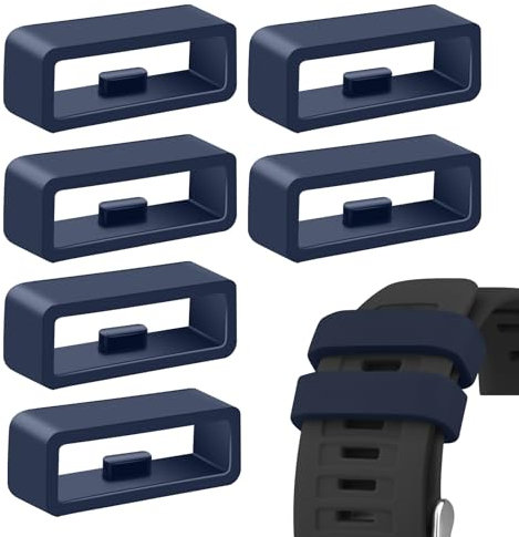 6 Stück Farbige Silikon Schlaufe, 22mm Armband Verschlussring für Garmin Venu 3/Venu 2/Forerunner 255 935 745/Vivoactive 4/Fenix 6/Fenix 5/Instinct 2/Approach S60 S70 Armband Halter Schlaufen
