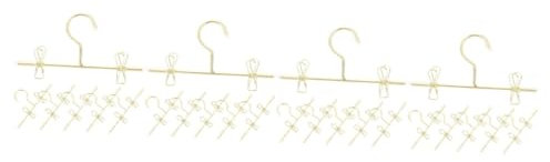 PRETYZOOM 4 Juegos Mini Percha Casa De Muñecas Perchas Juguetes para Chicas Secadora Colgador De Ropa Mini Artículos para La Casa Mini Decoraciones De La Casa Planchar Golden 6 Piezas * 4