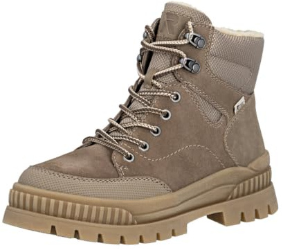 Rieker W2176-00 Schnürstiefel Leder und Synthetik Damen in schwarz