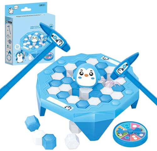 Générique Spiel für Pinguin, Gesellschaftsspiel Penguin Ice, lustiges Spielzeug zum Brechen von Eisblöcken, Rettung des Pinguins, Gesellschaftsspiele, Spielzeug mit Hammer für Erwachsene und