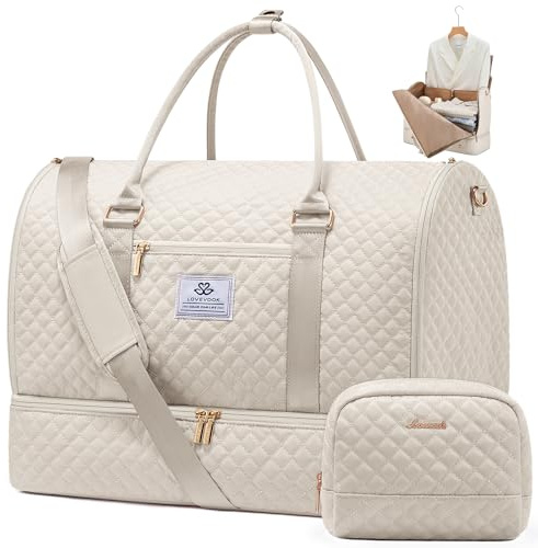 LOVEVOOK Umwandelbarer Kleidersack für Damen, mit Schuhbeutel, 2-in-1 Hängetasche, Koffer, Anzugtasche, wasserdicht, Wochenendtasche mit Kulturbeutel, Handgepäck, Reisetasche, Reisetasche für