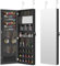 YRHome 2 in 1 Schmuckschrank hängend Spiegelschrank abschließbar andspiegel & Schmuck Organizer mit 2 Make-up Spiegel Wandspiegel Schminkschrank Tür- / Wandmontage, 2 -Spiegel, Rechteckig (Schwarz)