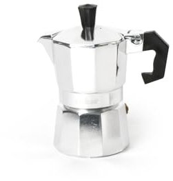 Excelsa Chicco Moka Caffettiera in Alluminio, 1 Tazza, per Gas, Piastra Elettrica e Vetroceramica, senza scatola