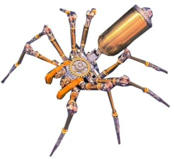 Mechanischer Spinnen Bausatz, 173 Teile Überwinternde Giftspinne 3D Metallpuzzle Modell, DIY Assembly Steampunk Insekt Modell Kreatives Deko Geschenk