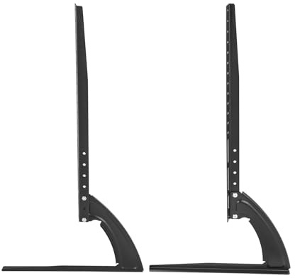 Soporte de TV ajustable en altura para televisores de 32-70 pulgadas, soporte de mesa universal con capacidad de carga de 35 kg, fácil montaje sin necesidad de perforar (Negro)