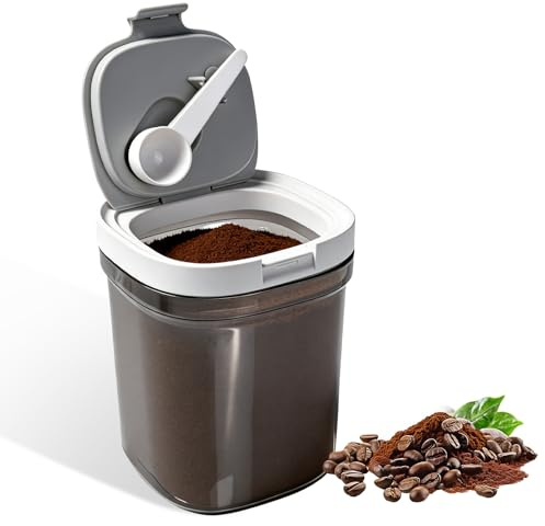 oibrxenl Airtight Coffee Container Coffee Bean Storage Container with Lid and Magnetic Scoop Storage Jar for Beans, Flour, Cereal 1300ML