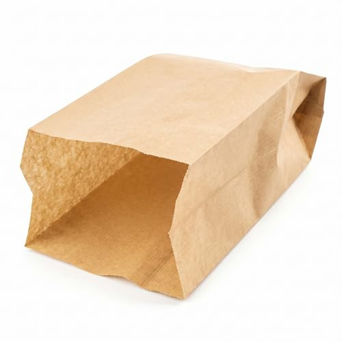 Sacchetti Carta Kraft con Soffietto - Sacchetti carta pane – Buste Carta Avana Resistenti per Pane, Biscotti, Frutta e Verdura – Sacchetti Alimentari Carta Naturale (25x55, 100 unità)