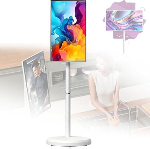 21.5/24/27/32 Pulgadas Smart Portable TV 4k Touch Screen TV Monitor Android 13 4GB/8GB Ram + 64GB/128GB Memoria Pantalla Táctil 1920 X 1080p para Entretenimiento Doméstico Y Viaje(24inches,8GB+128GB)