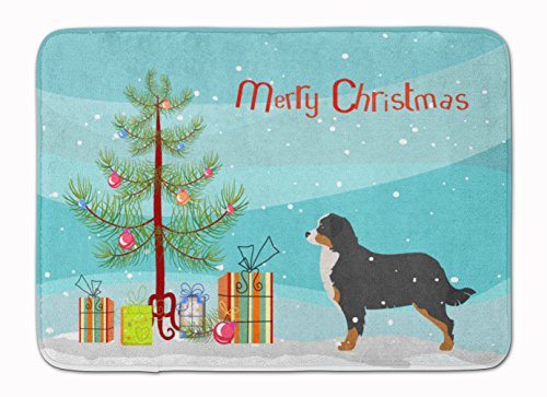 Caroline 's Treasures bb2937rug Berner Sennenhund Frohe Weihnachten Baum Fußmatte, 48,3 x 68,6 cm Multicolor