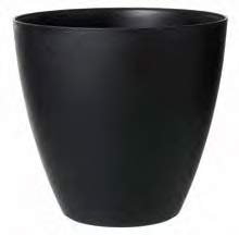 Stewart Basalt 40cm Low Round Planter, Black