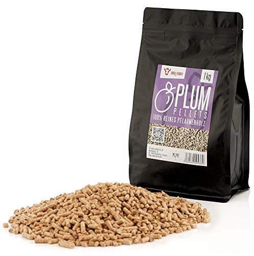 BBQ-Toro Pellets para Barbacoa de 100% Madera de Ciruelo | 1 kg | Pellets de Ciruelo para Barbacoa, Ahumador, Horno de Pizza de Pellets y Sistemas de Calefacción | Pellets de Madera