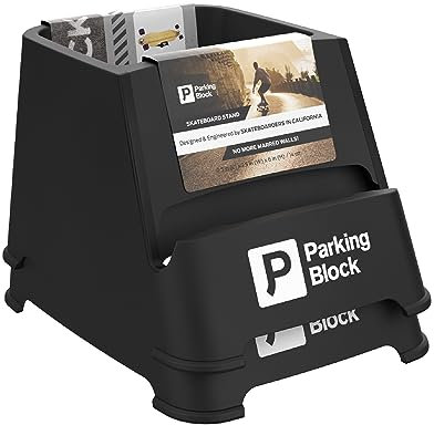 Parking Block Skateboard-Halterung, langlebig, platzsparender Ständer für Skateboard, Deck und Longboard, Skateboard-Halterung, Skateboard-Zubehör, Wandhalterung, kompakte Display- und