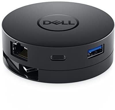 Dell Mobile Adapter DA300 Docking Station USB-C, Wired, USB 3.2 Gen 2 Type-C, USB Type-A, Schwarz, für Laptops und andere Geräte mit USB-C-Anschluss