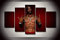 5 Stück Drucke Auf Leinwand Gedruckt Malerei Wohnzimmer Wand Kunst Leinwand 2Pac Rapper 5 Stück Wandkunst Poster Bild XXL Wohnzimmer Wohnkultur Kreatives Geschenk (Gerahmt)
