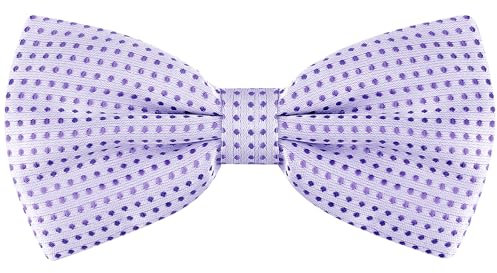Allegra K Pajarita Pre-Atadas Con Lunares Pajarita Formale De Fiesta Para Hombre Morado claro One Size