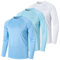 ZENGVEE 3er Pack UV Shirt Herren Rashguard UPF 50+ UV Schutz Shirt Schwimmshirt Herren Lässig Sonnenschutz Sport Tshirt Männer Atmungsaktiv für Wasser Surfen Schwimmen (0618-Blue White Lake-2XL)