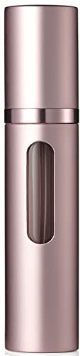 Travelofo Parfümzerstäuber Nachfüllbar, Leer Reise Parfüm Zerstäuber Mini Portable Sprühflasche mit Fenster für Unterwegs, 8ml (B-Rosa)