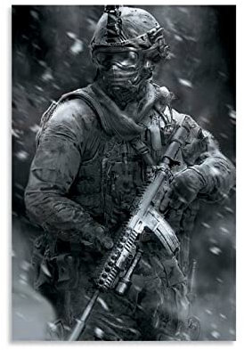Kunstdruck auf Leinwand, Motiv Heavily Armed Soldaten und Wandkunst, modernes Familienschlafzimmerdekor, Poster, 30 x 45 cm