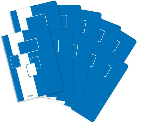 BANTEX Heft A5, kariert, 60g/m², 60 Blatt, mit rand, 10 Stück, Blue, 400116554