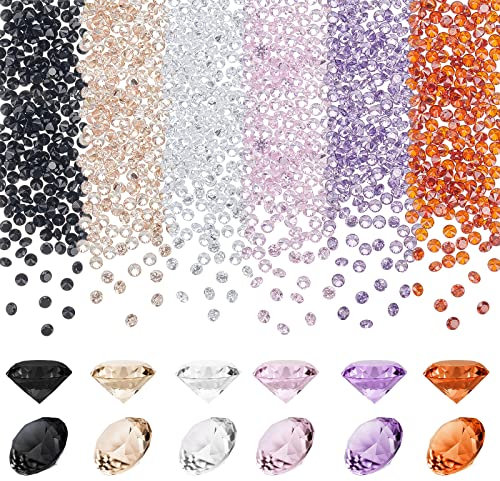 PandaHall 2 mm Zirkonia-Steine 720 Stück 6 Farben Diamant Kleine Lose CZ-Steine Grade A Facettierter Strassstein Cabochon Für Ring-Ohrring-Armband-Halsketten-Charme-Schmuckherstellung
