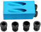 Tbest Kreg Pocket Hole Jig Guía de Carpintería de 15 Grados Posicionador de Orificio Oblicuo 6/8 / 10Mm Localizador de Carpintería Azul