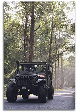 Autos-Poster Jeep Wrangler Mahindra Thar Poster Dekorative Malerei Leinwand Wandposter und Kunstbild Druck Moderne Familie Schlafzimmer Dekor Poster 30 x 45 cm