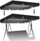 Patio Canopy Swing Cover Replacement Canopy for Swing 3 Seater Swing Chair Canopy Cover Anti-UV/Waterproof Hammock Cover Top for Outdoor Garden Patio,(Black,164 * 114 * 15cm)