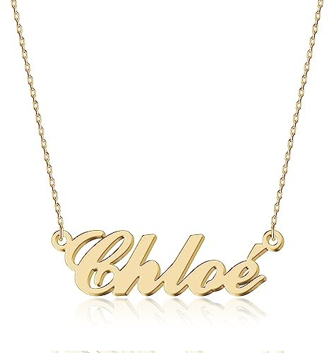 UMAGICBOX Collier Prénom Personnalisé Chloé, Plaqué Or 18K - Cadeau émouvant pour la Fête des Mères, Noël ou comme un cadeau inspirant pour un Diplômé