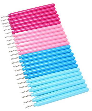 24-teiliges Papier-Quilling-Werkzeug, Kompressoren und Ersatzteile, Schlitz-Set, Verschiedene Größen, Roll-Curling-Quilling-Nadel, Curling-Quilling-Nadelstift für Kunst