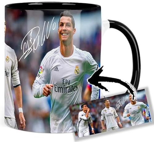 Cristiano Ronaldo Cr7 D Tasse Innen & Henkel Schwarz Keramikbecher Mug
