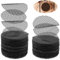 ASTER 100 Pack Flower Pot Hole Mesh, 2 Inch Plant Pot Drainage, Plastic Mesh Sheet Prevent Soil Loss (Black, Round)